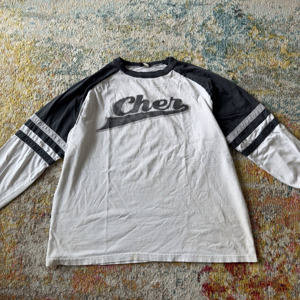 Vintage Cher Believe Tour Shirt Long Sleeve Jersey Size L 1999 made in USA